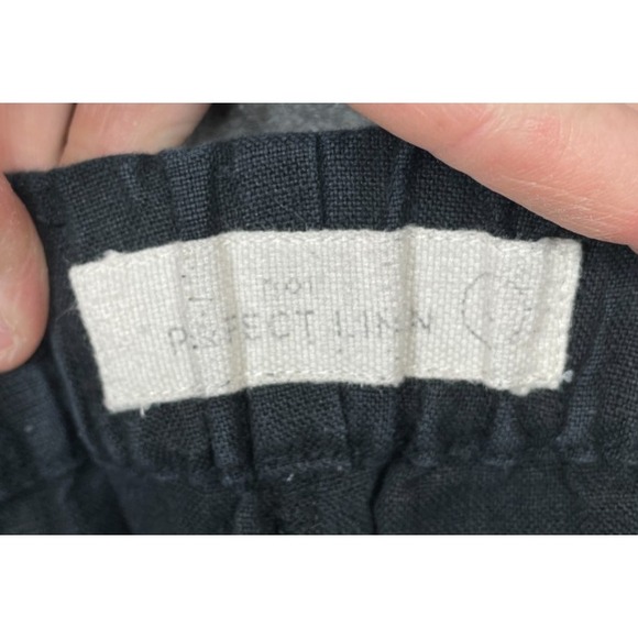 Not Perfect Linen Genova Pants Black Large - Picture 9 of 16